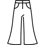 icono pantalón mujer negro